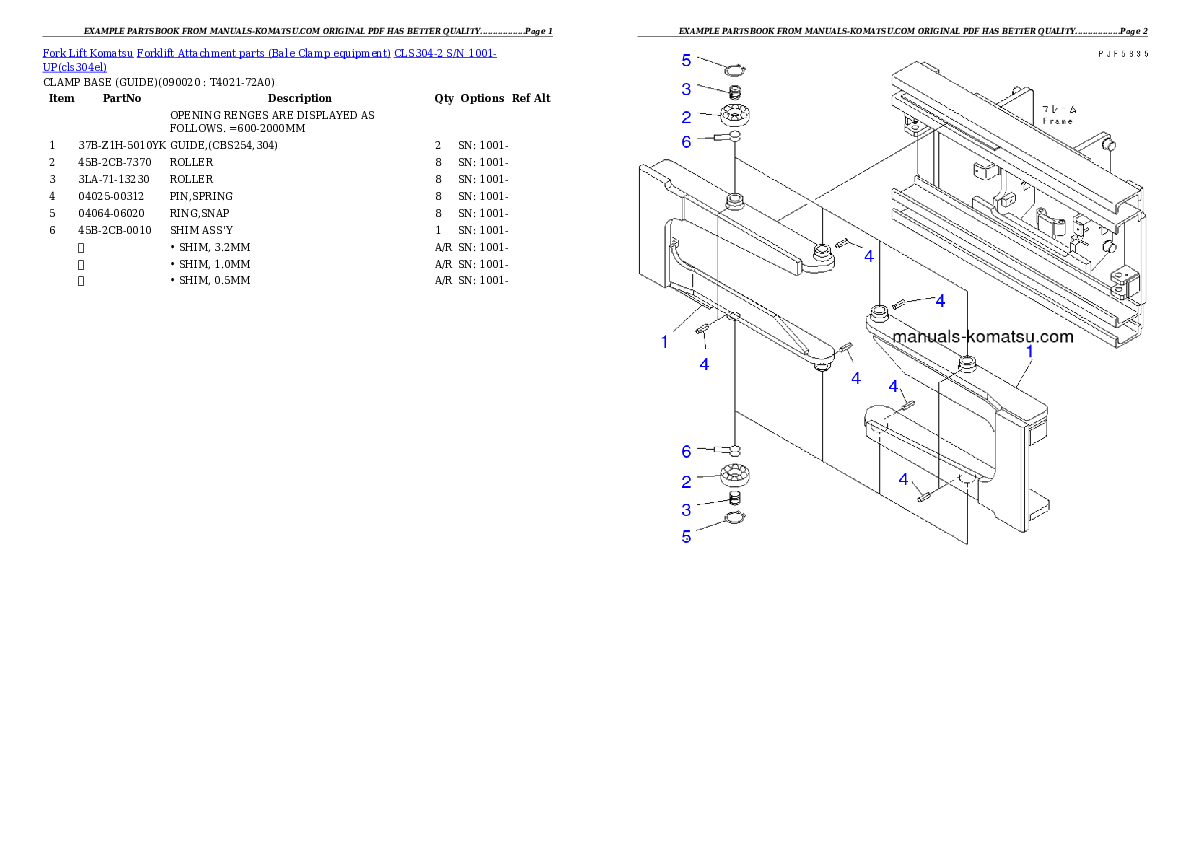 Protected: CLS304-2 S/N 1001-UP Partsbook