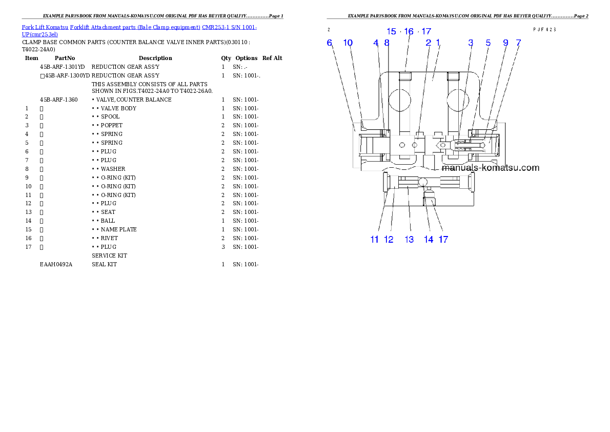 Protected: CMR253-1 S/N 1001-UP Partsbook