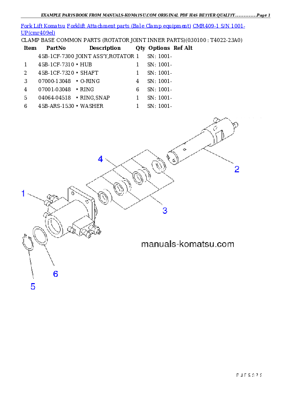 Protected: CMR409-1 S/N 1001-UP Partsbook