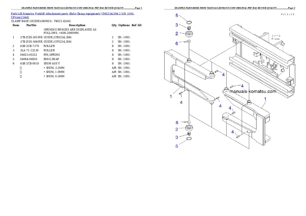 Protected: CMS254/304-2 S/N 1001-UP Partsbook