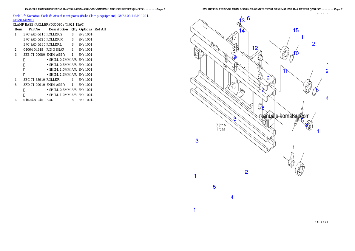 Protected: CMS409-1 S/N 1001-UP Partsbook