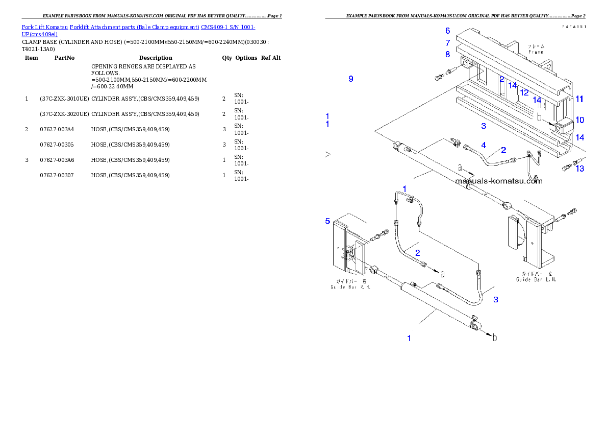 Protected: CMS409-1 S/N 1001-UP Partsbook