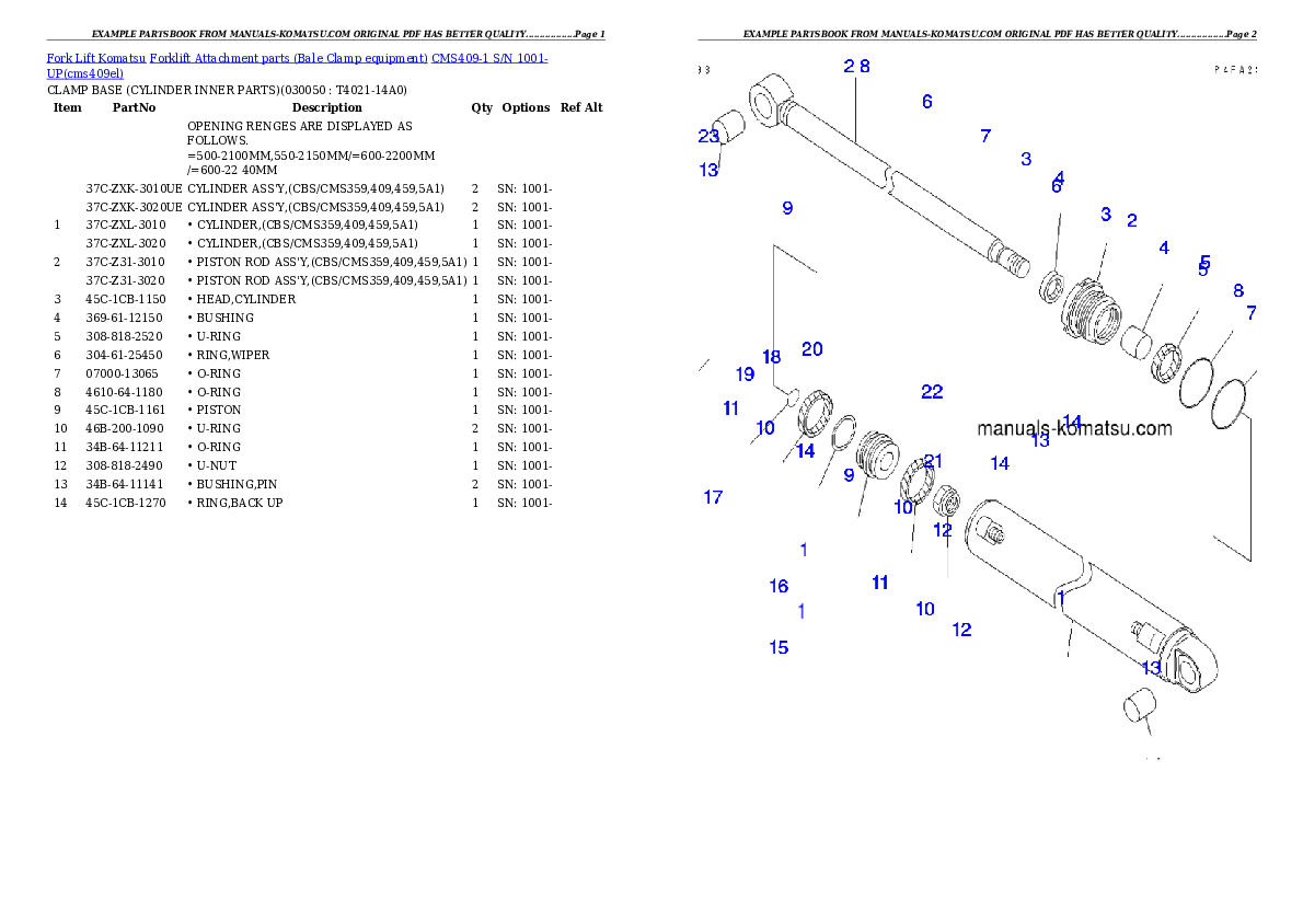 Protected: CMS409-1 S/N 1001-UP Partsbook