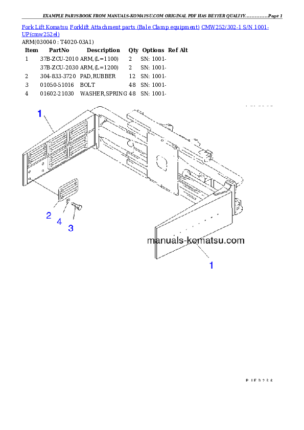 Protected: CMW252/302-1 S/N 1001-UP Partsbook