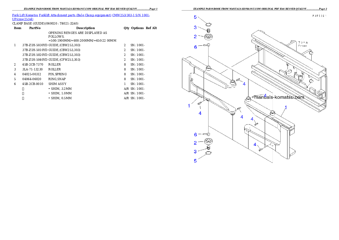 Protected: CMW253/303-1 S/N 1001-UP Partsbook