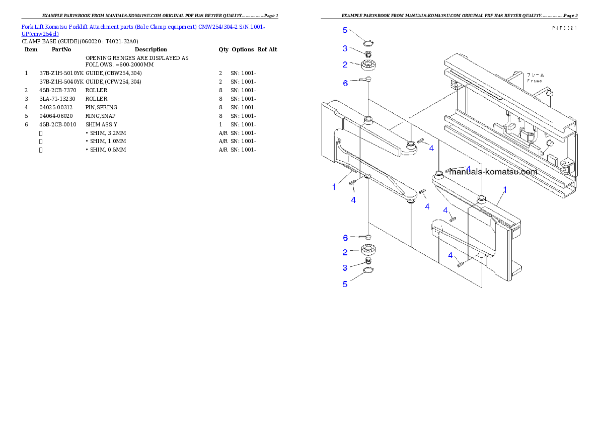 Protected: CMW254/304-2 S/N 1001-UP Partsbook