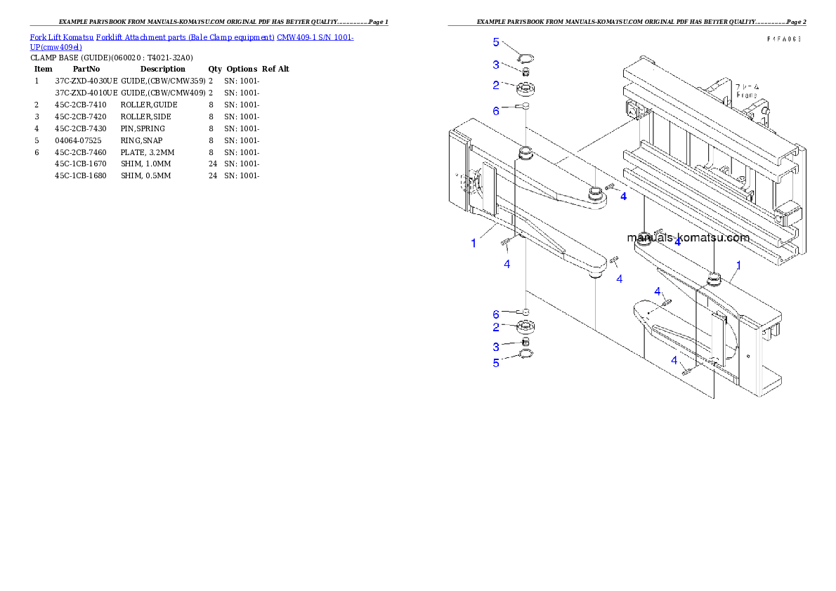 Protected: CMW409-1 S/N 1001-UP Partsbook