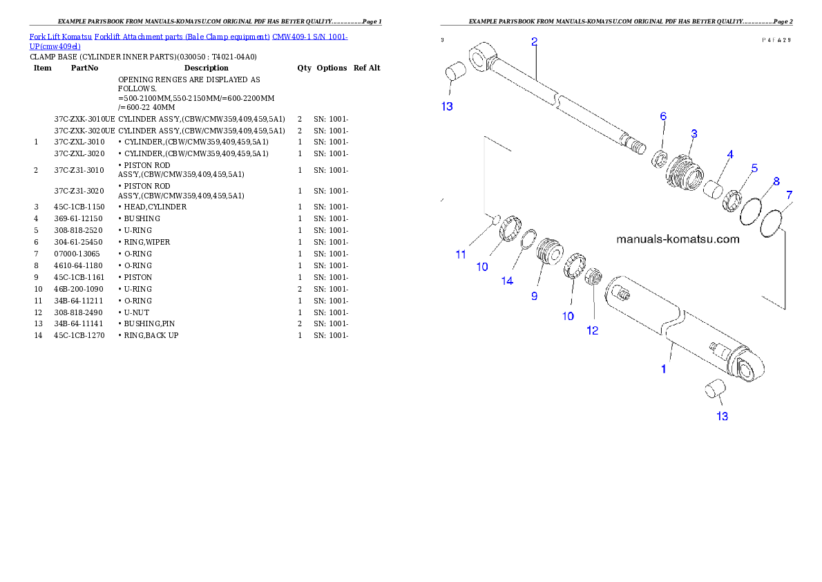 Protected: CMW409-1 S/N 1001-UP Partsbook