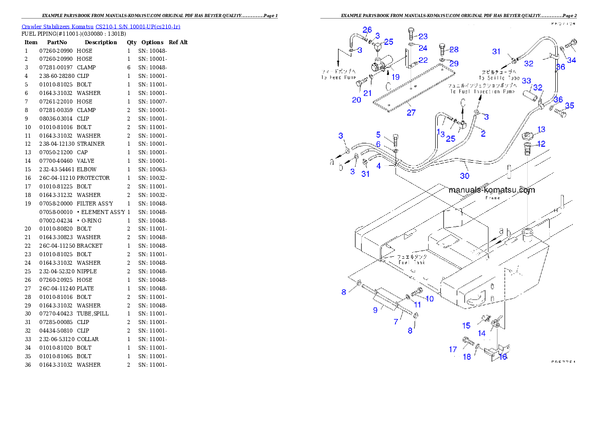 Protected: CS210-1 S/N 10001-UP Partsbook