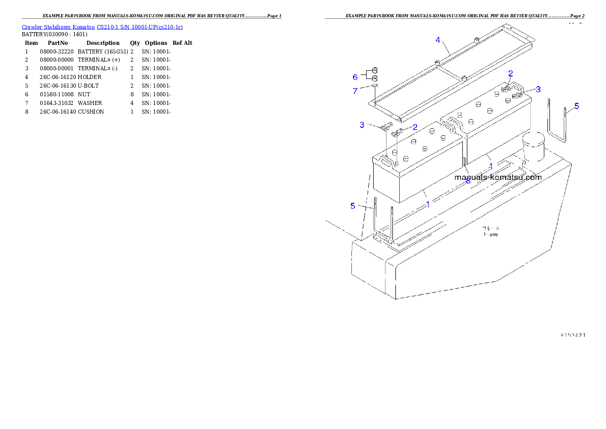 Protected: CS210-1 S/N 10001-UP Partsbook