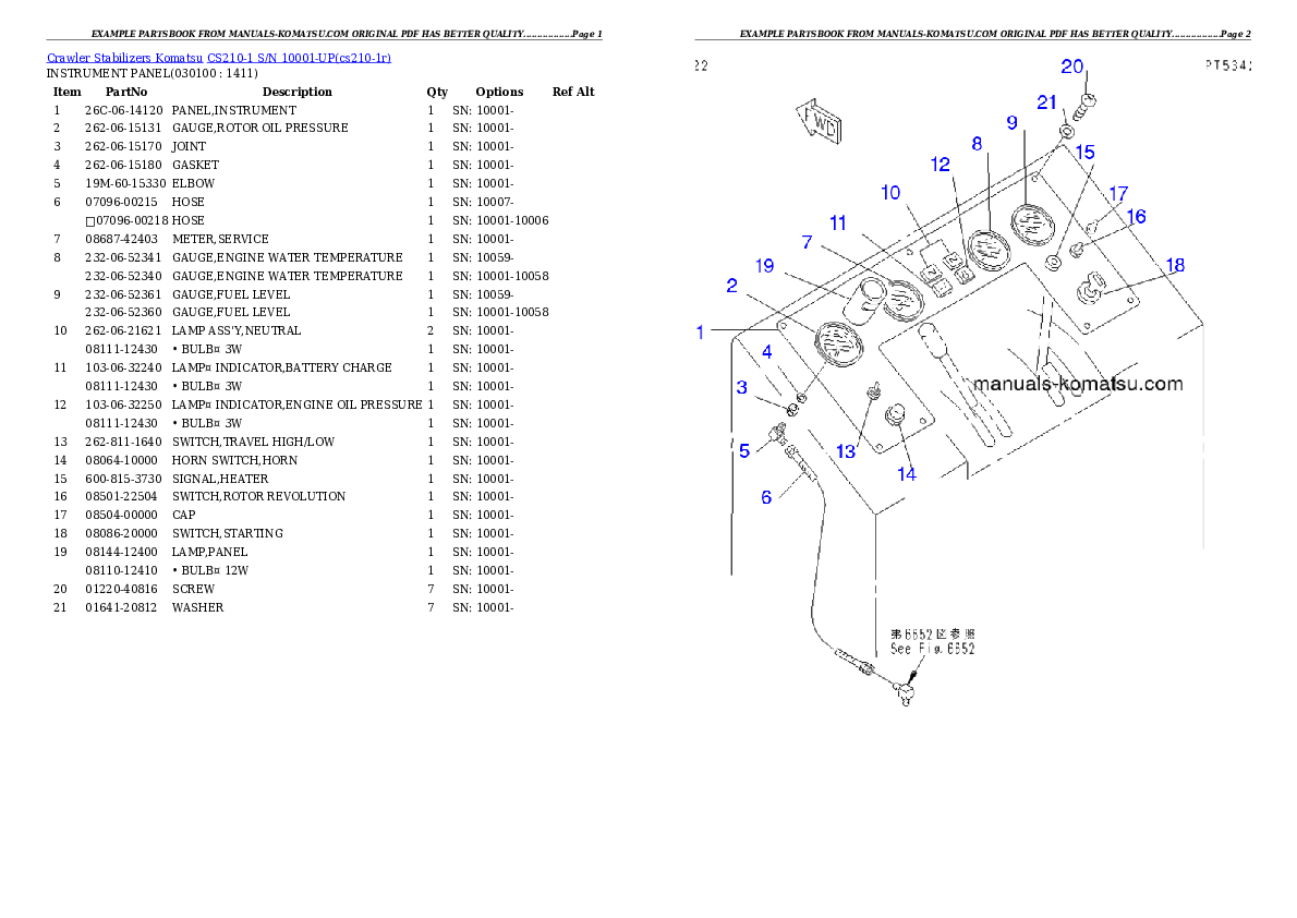 Protected: CS210-1 S/N 10001-UP Partsbook