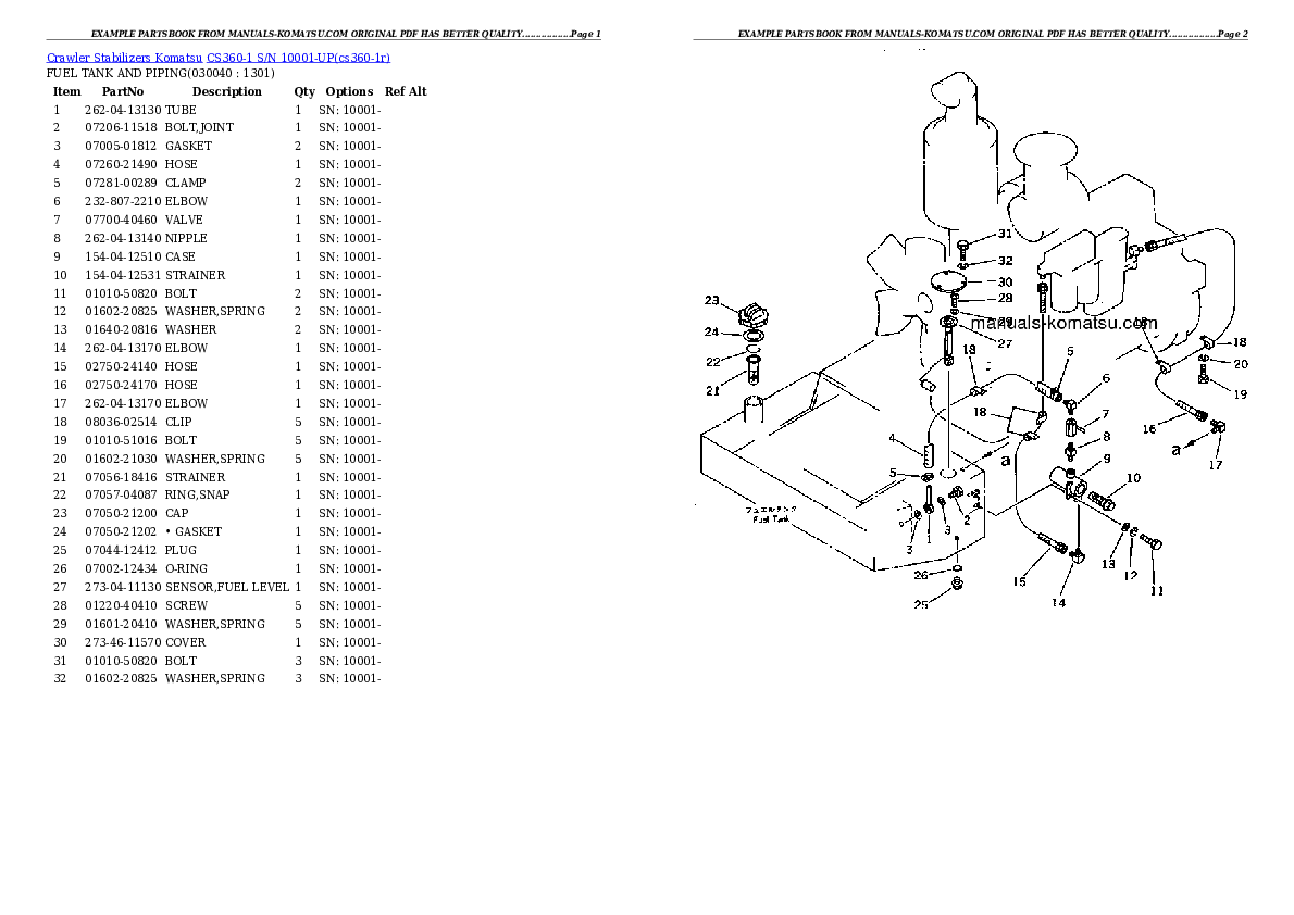 Protected: CS360-1 S/N 10001-UP Partsbook