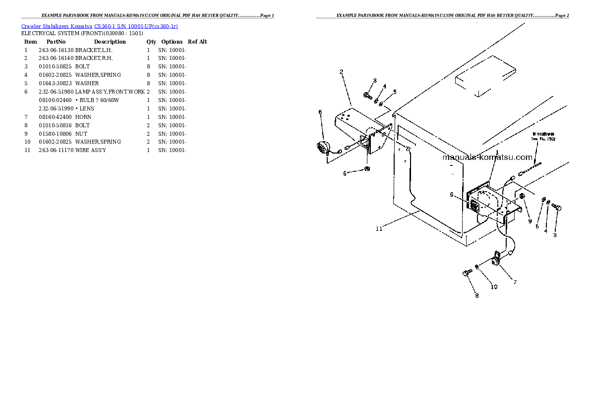Protected: CS360-1 S/N 10001-UP Partsbook