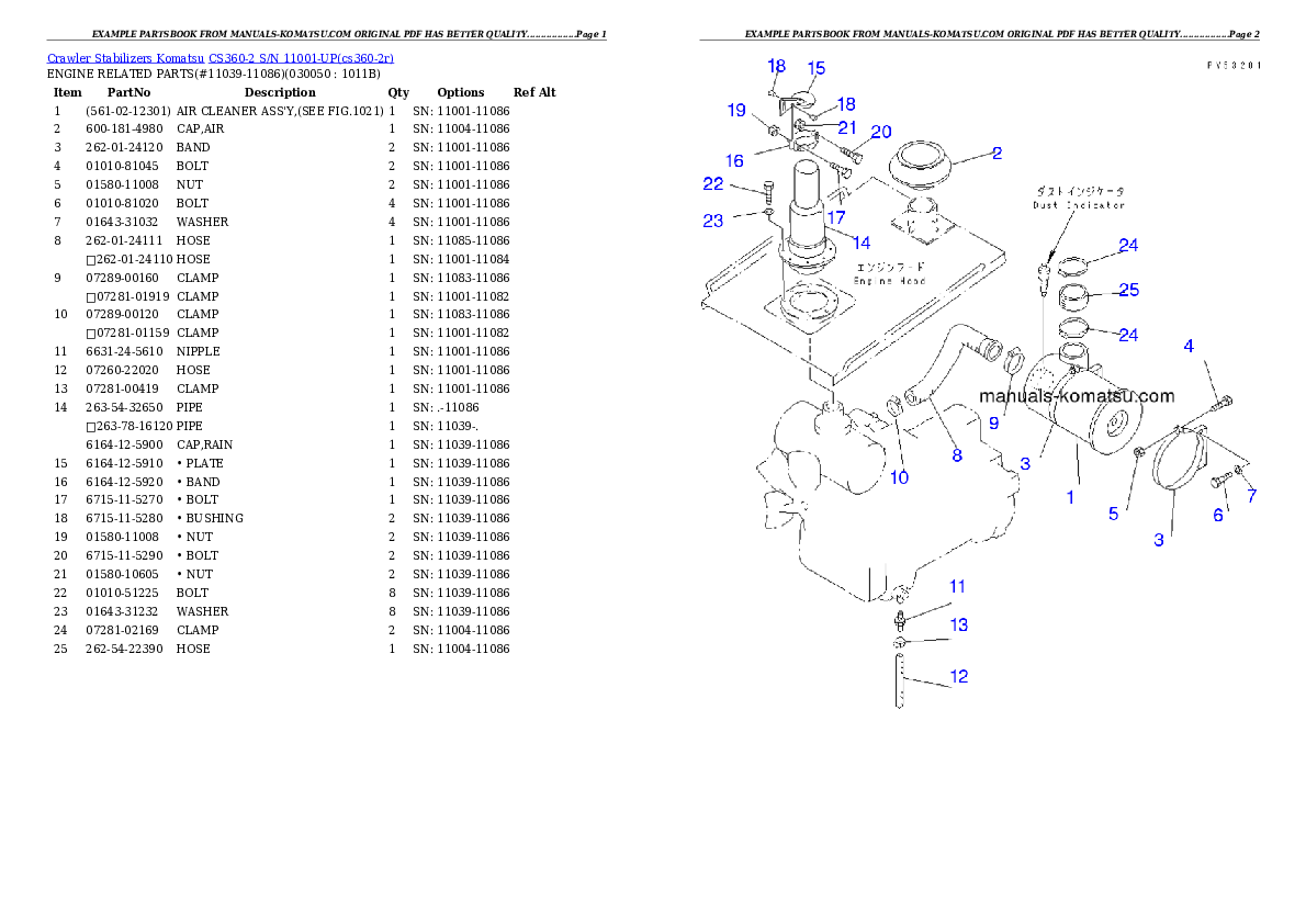 Protected: CS360-2 S/N 11001-UP Partsbook
