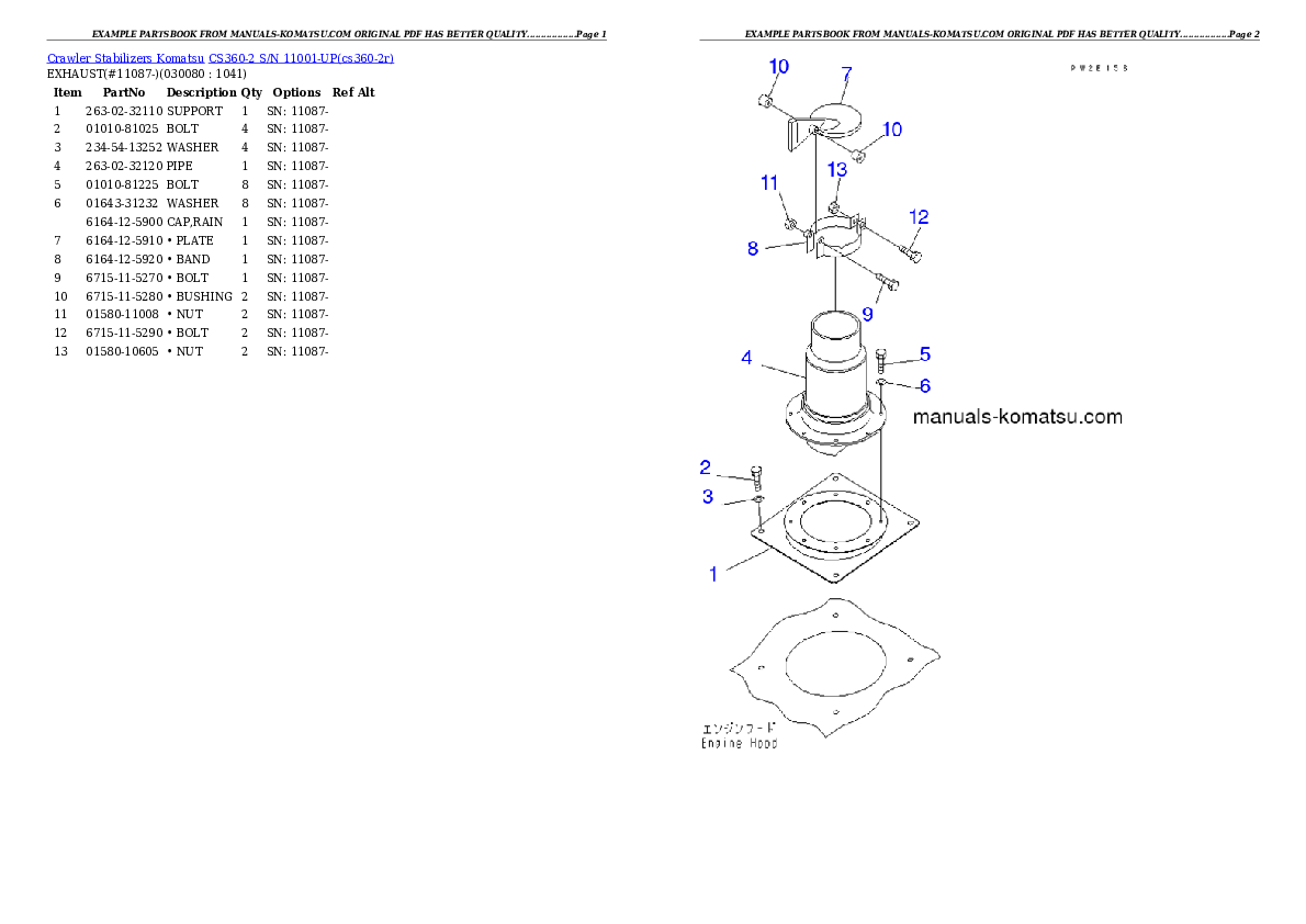 Protected: CS360-2 S/N 11001-UP Partsbook