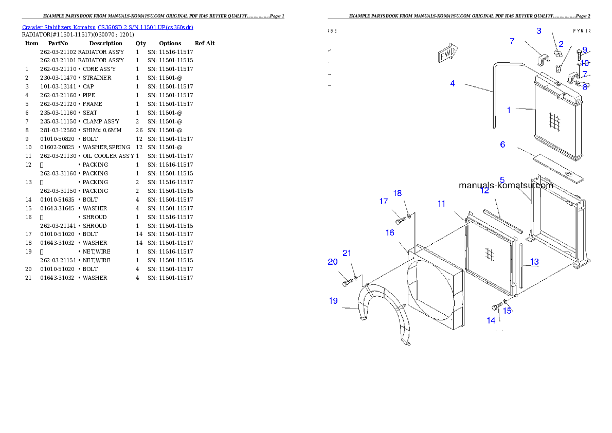 Protected: CS360SD-2 S/N 11501-UP Partsbook