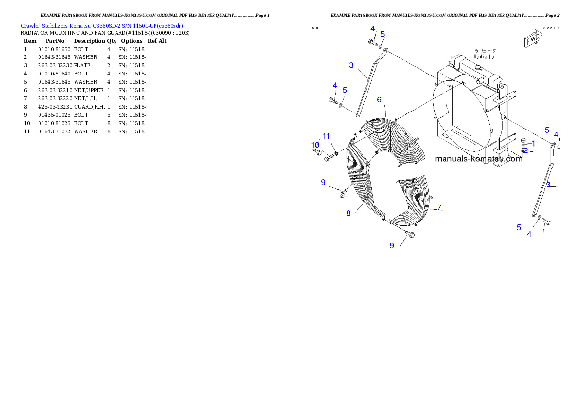 Protected: CS360SD-2 S/N 11501-UP Partsbook