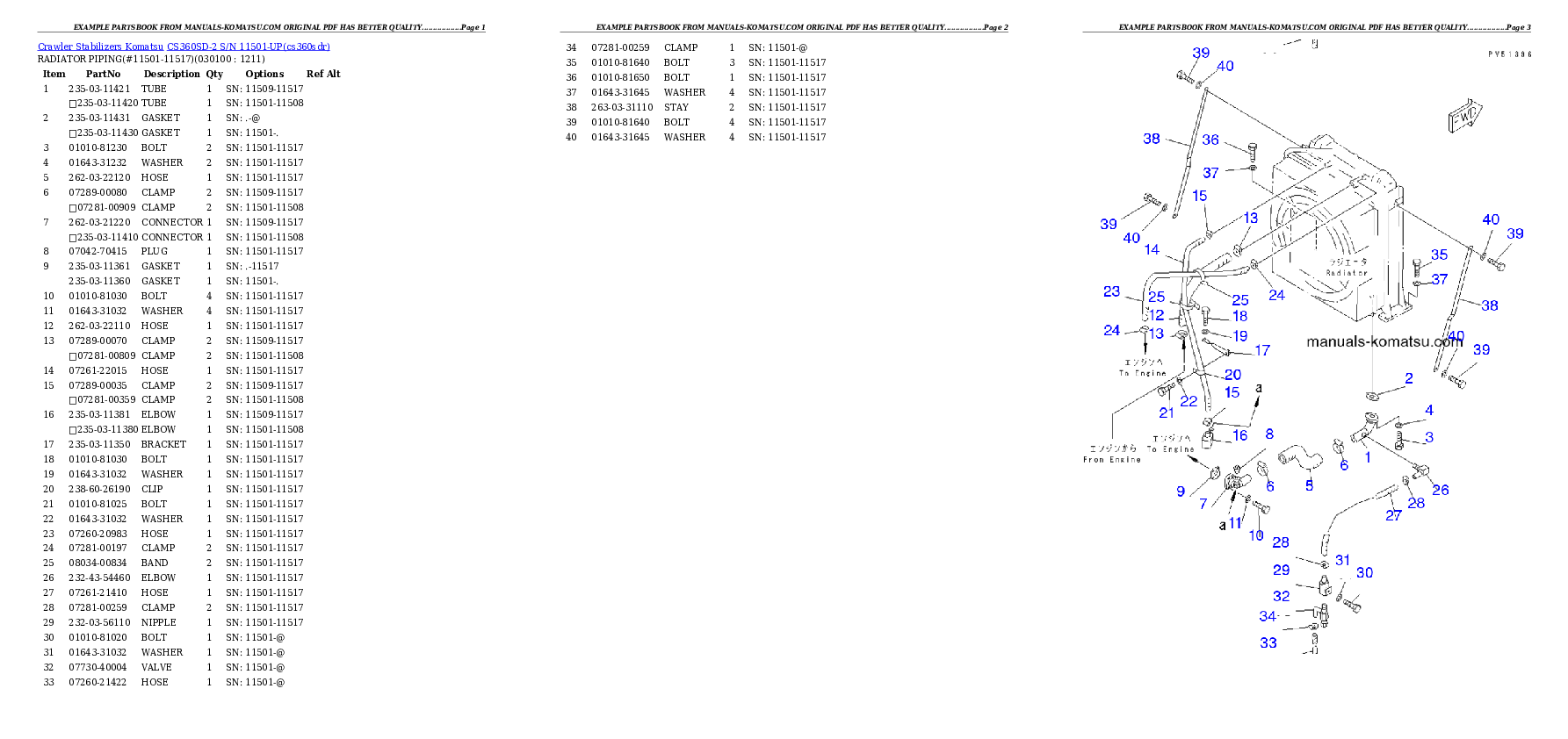 Protected: CS360SD-2 S/N 11501-UP Partsbook