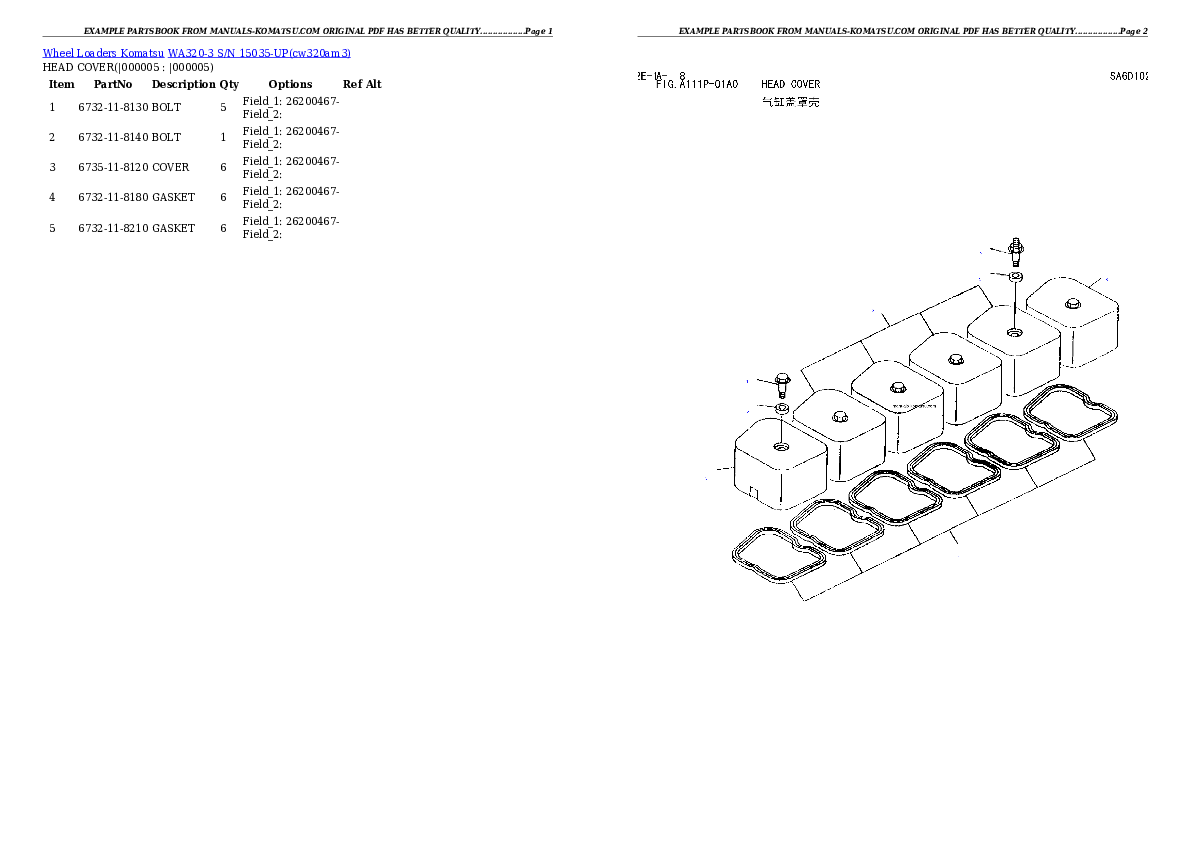 Protected: WA320-3 S/N 15035-UP Partsbook