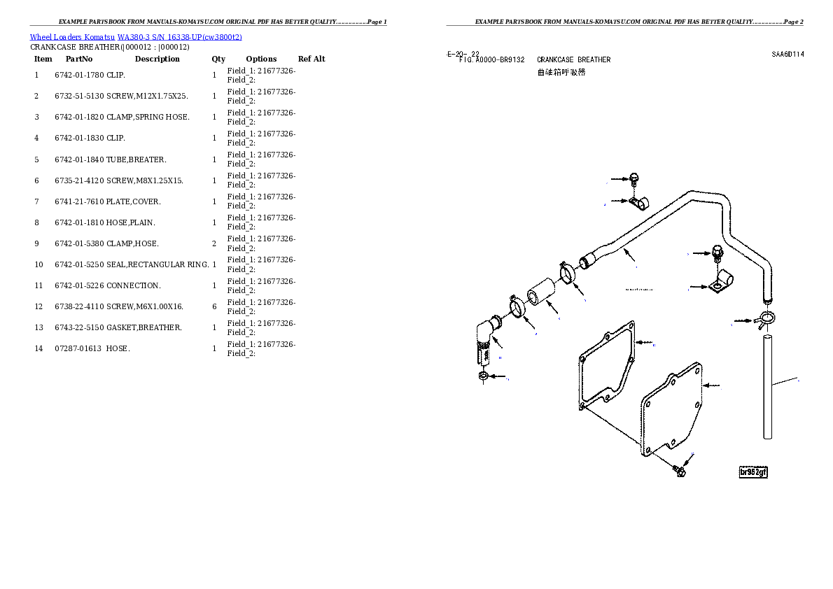 Protected: WA380-3 S/N 16338-UP Partsbook