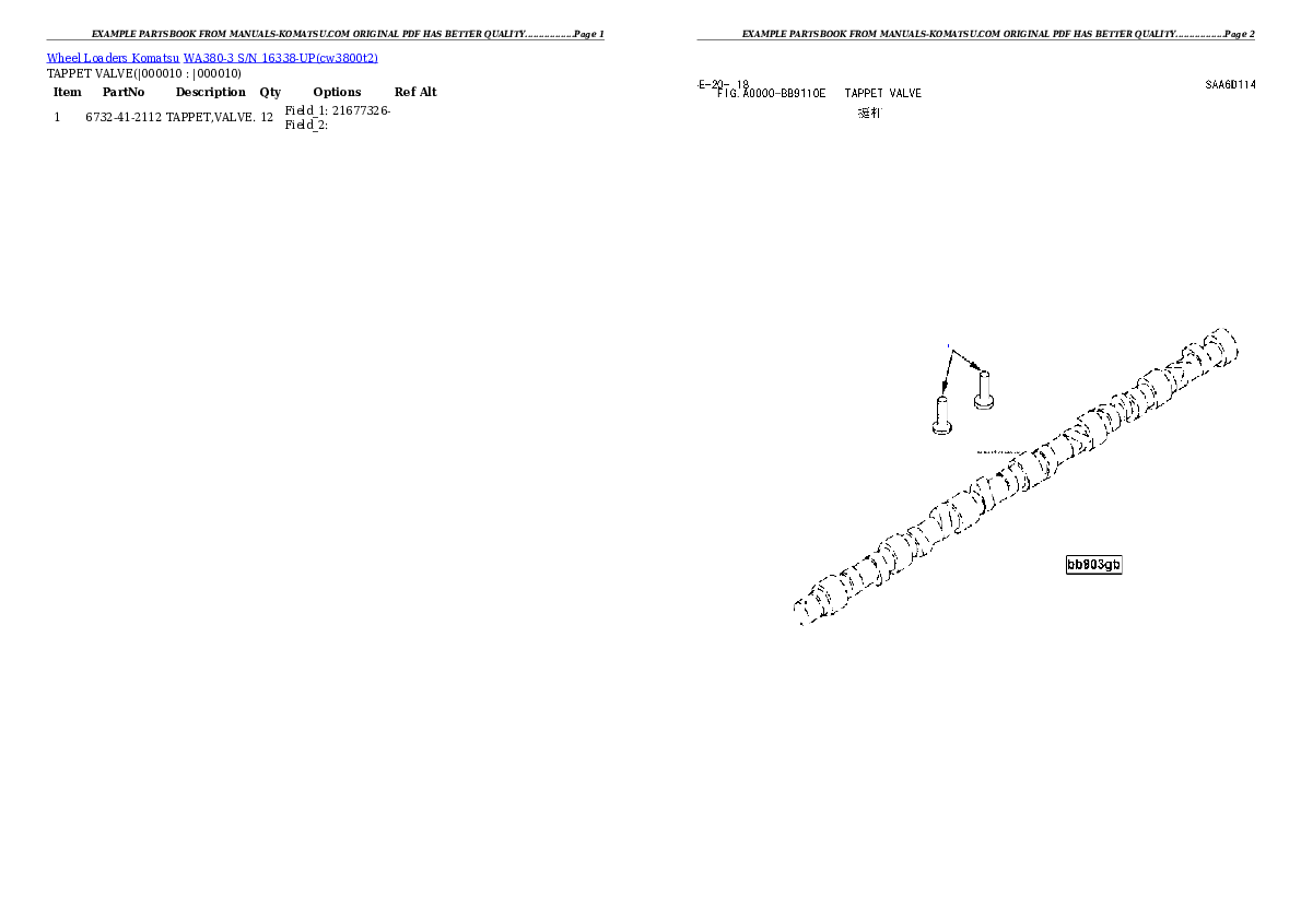 Protected: WA380-3 S/N 16338-UP Partsbook