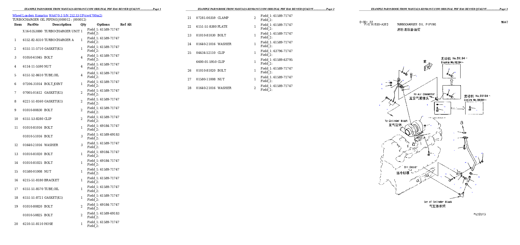 Protected: WA470-3 S/N 25233-UP Partsbook