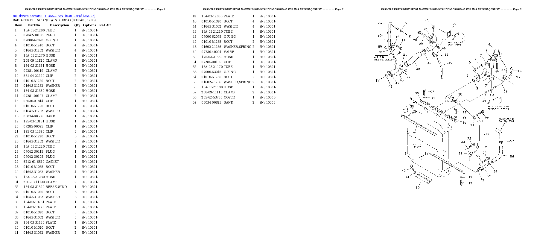 Protected: D135A-2 S/N 10301-UP Partsbook