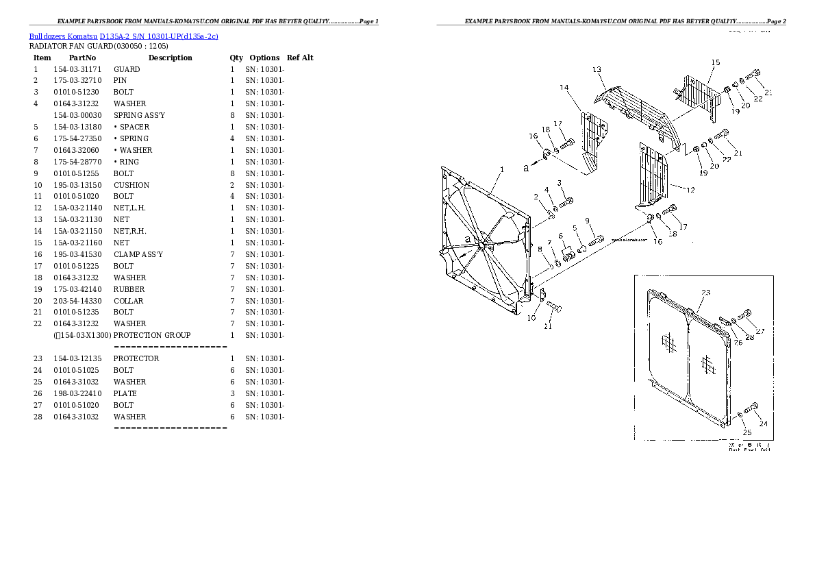 Protected: D135A-2 S/N 10301-UP Partsbook
