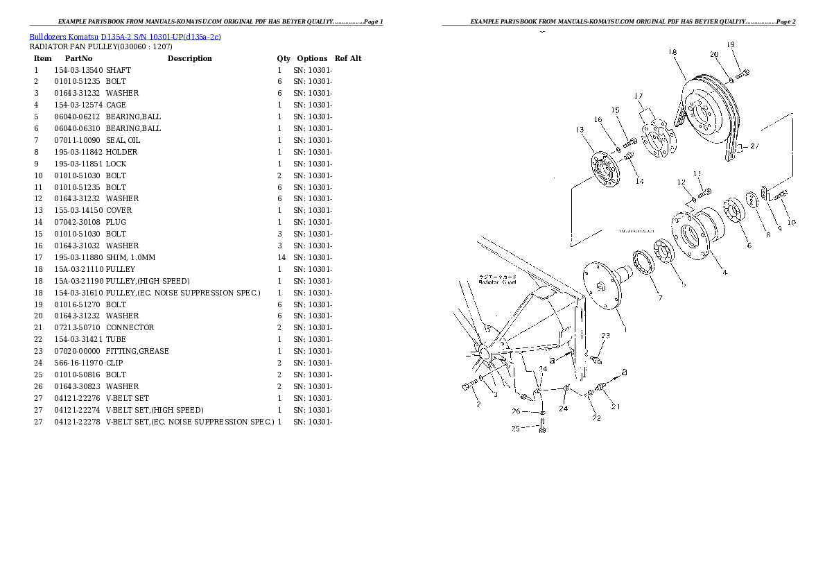 Protected: D135A-2 S/N 10301-UP Partsbook