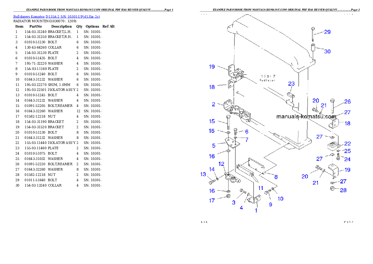 Protected: D135A-2 S/N 10301-UP Partsbook