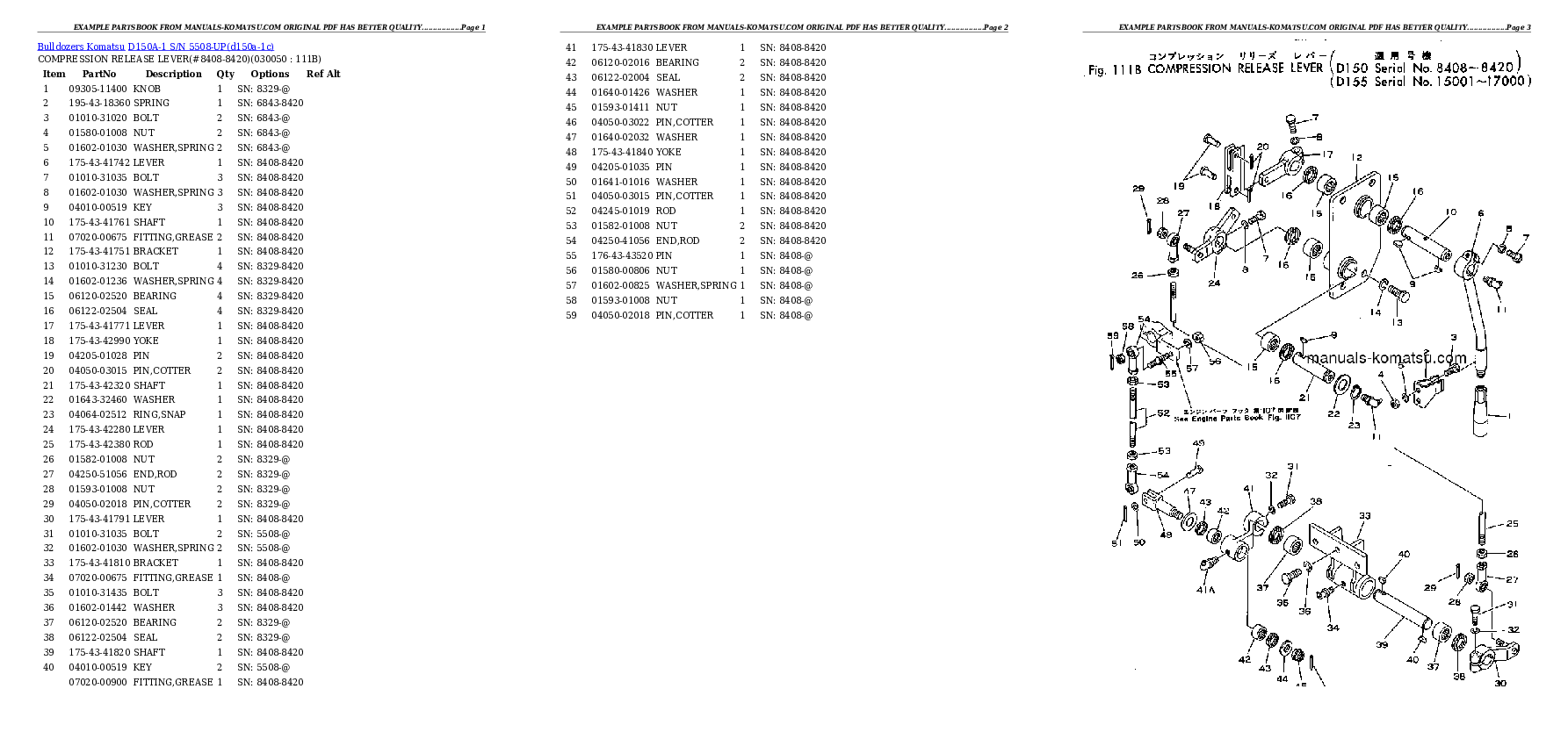 Protected: D150A-1 S/N 5508-UP Partsbook
