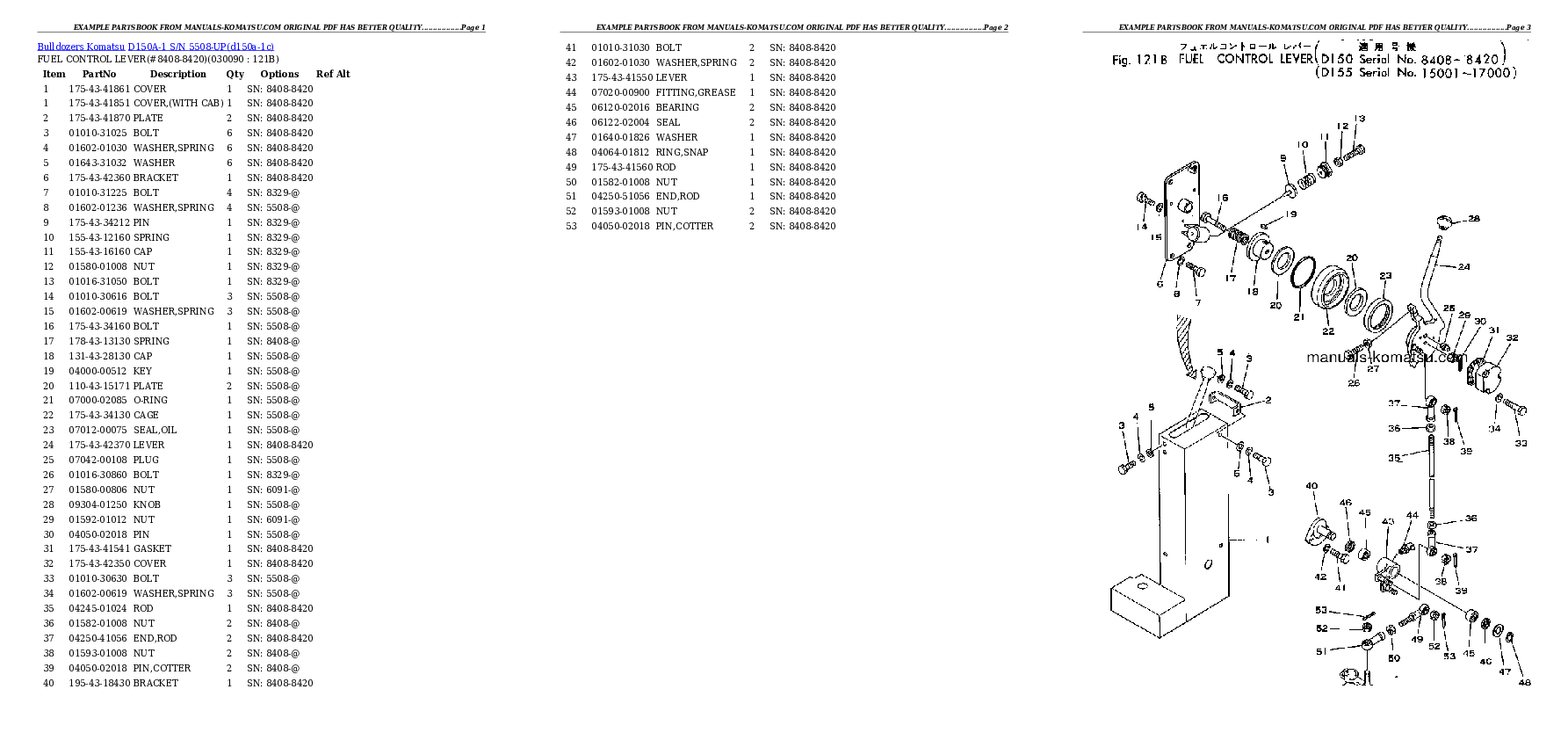 Protected: D150A-1 S/N 5508-UP Partsbook