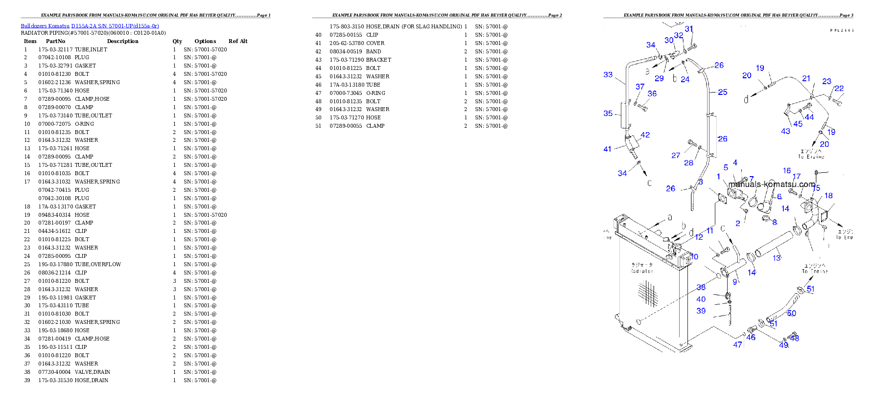 Protected: D155A-2A S/N 57001-UP Partsbook