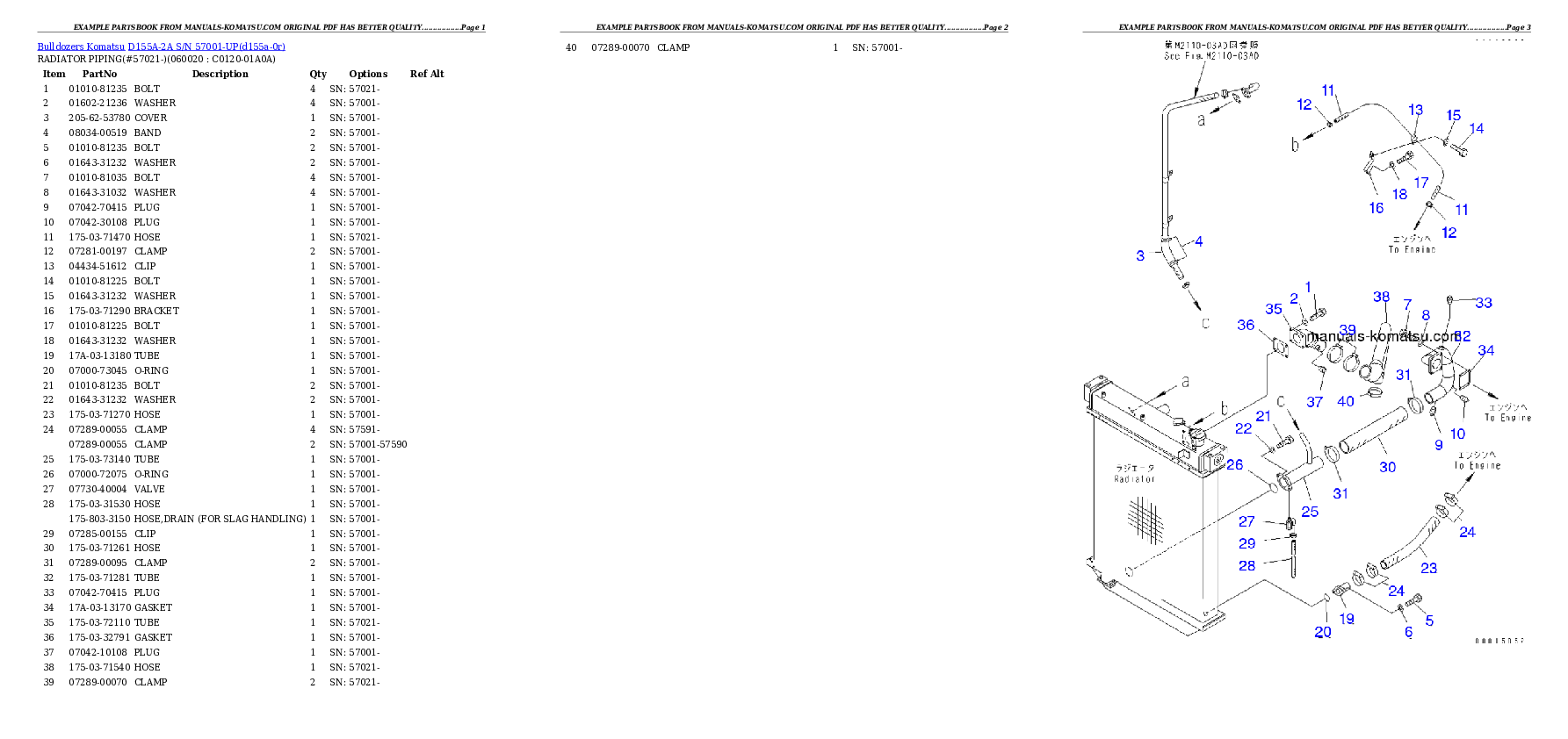 Protected: D155A-2A S/N 57001-UP Partsbook