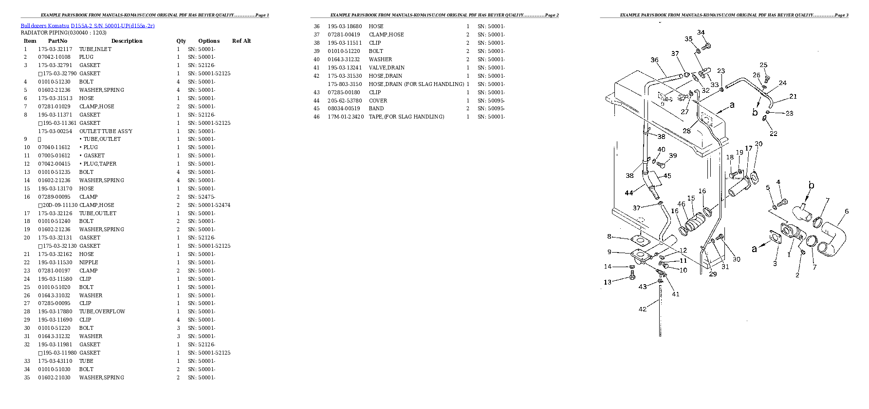 Protected: D155A-2 S/N 50001-UP Partsbook