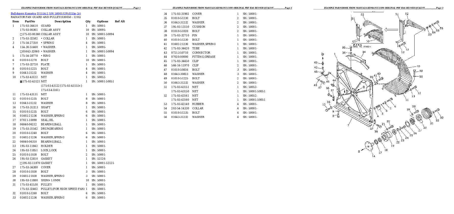 Protected: D155A-2 S/N 50001-UP Partsbook