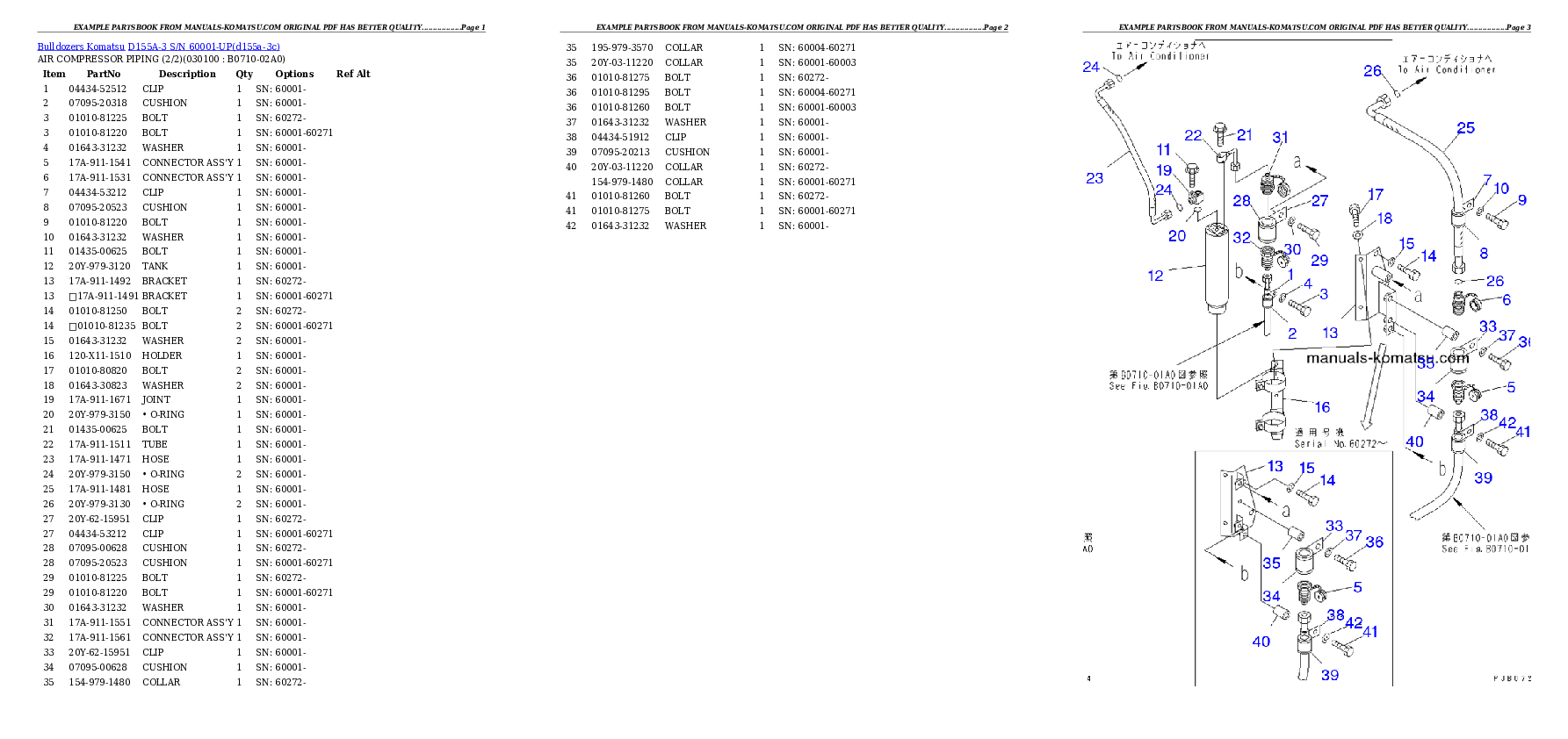Protected: D155A-3 S/N 60001-UP Partsbook