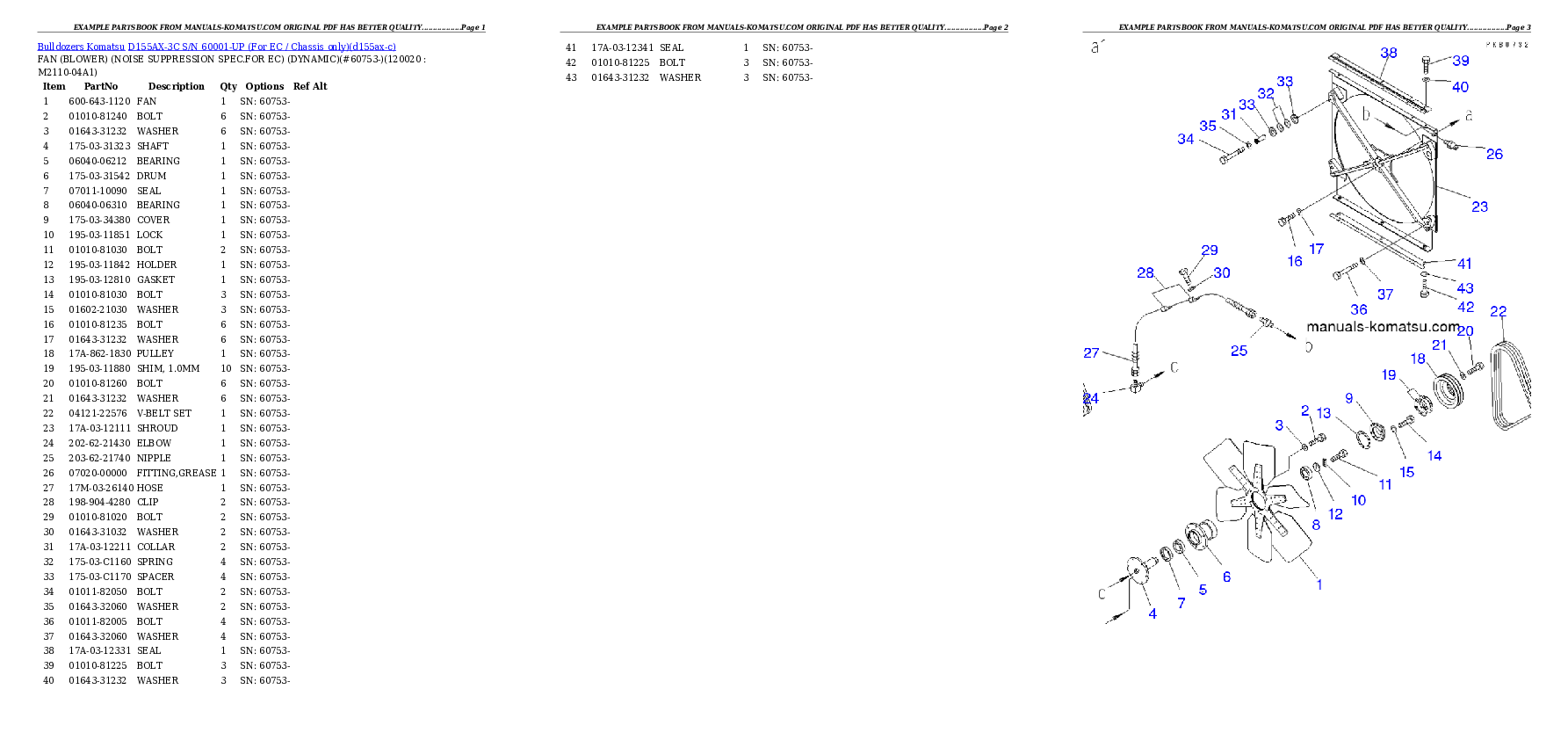 Protected: D155AX-3C S/N 60001-UP (For EC / Chassis only) Partsbook