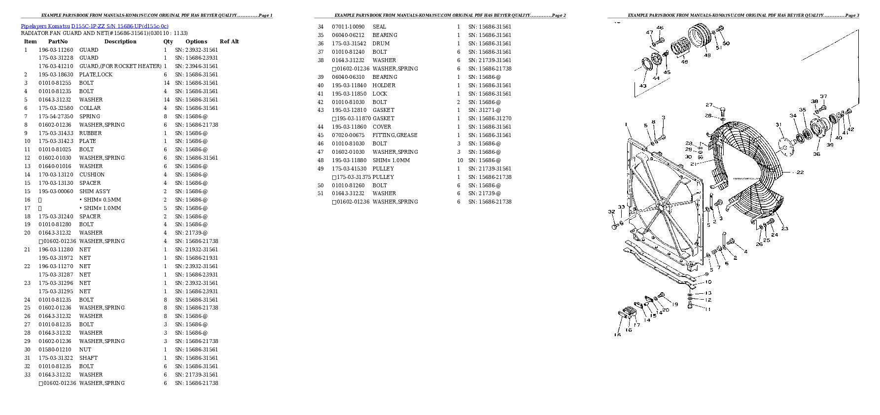 Protected: D155C-1P-ZZ S/N 15686-UP Partsbook