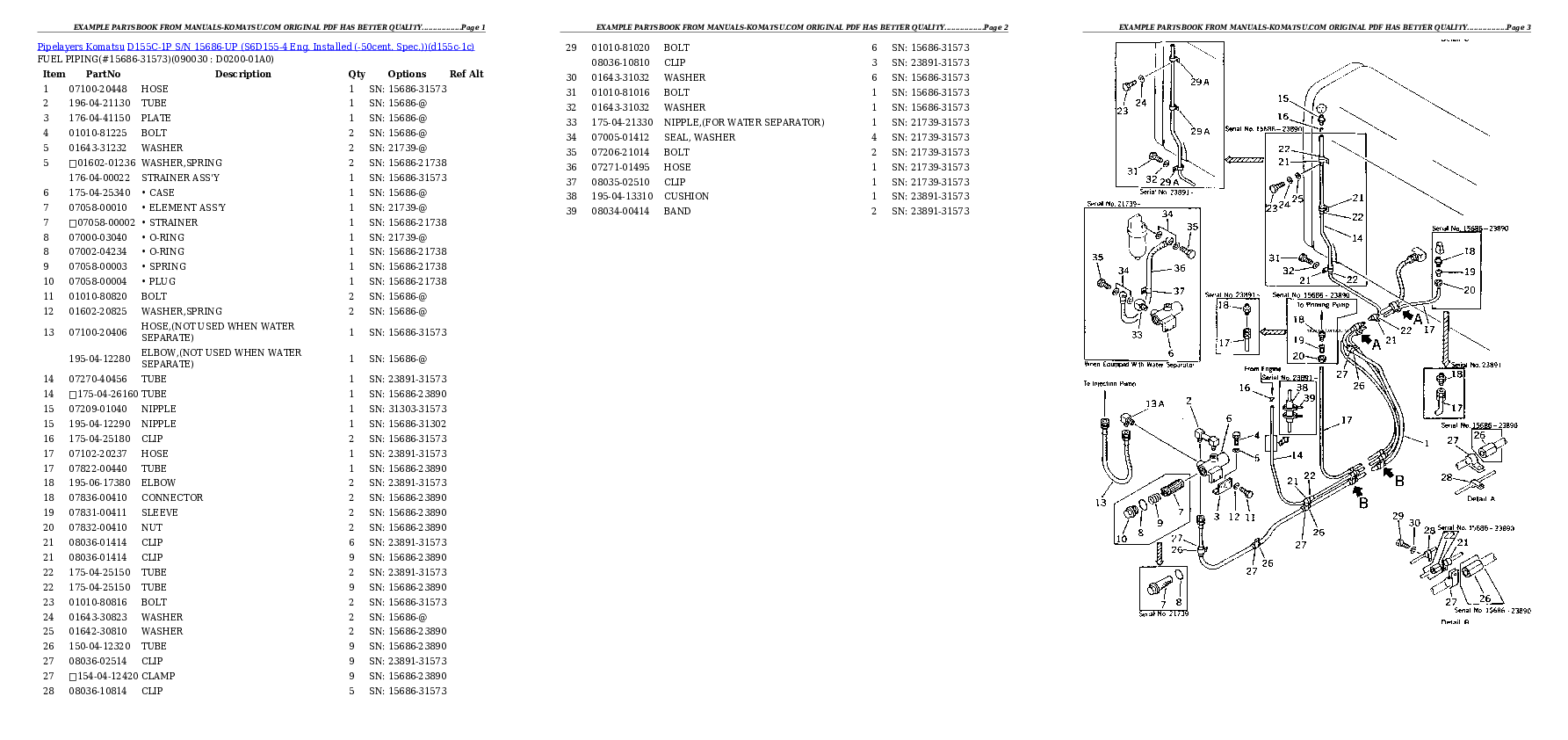 Protected: D155C-1P S/N 15686-UP (S6D155-4 Eng. Installed (-50cent. Spec.)) Partsbook