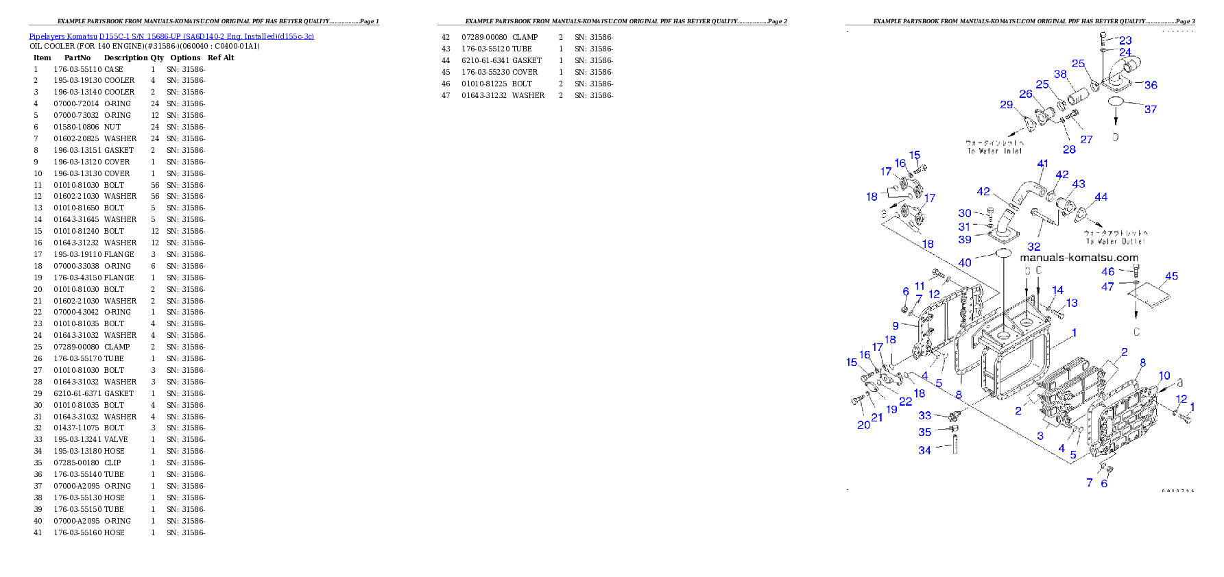 Protected: D155C-1 S/N 15686-UP (SA6D140-2 Eng. Installed) Partsbook