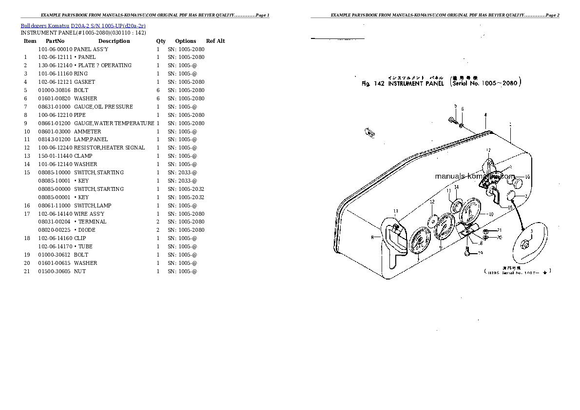Protected: D20A-2 S/N 1005-UP (Chassis only) Partsbook