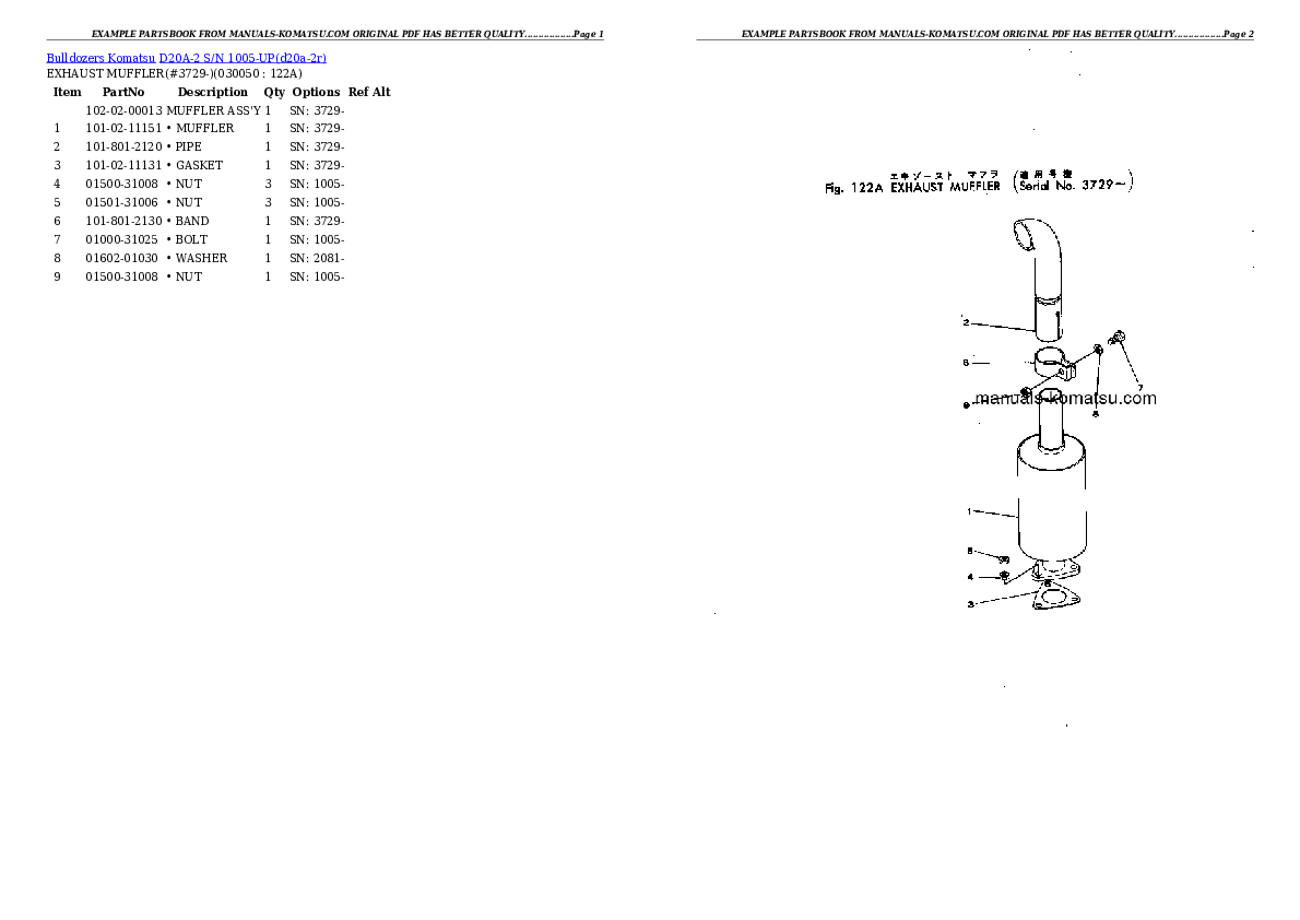 Protected: D20A-2 S/N 1005-UP (Chassis only) Partsbook