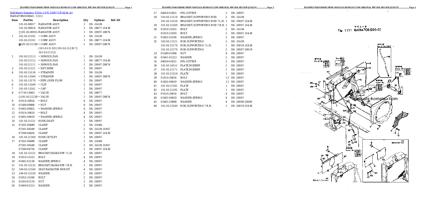 Protected: D20A-3 S/N 20007-UP Partsbook