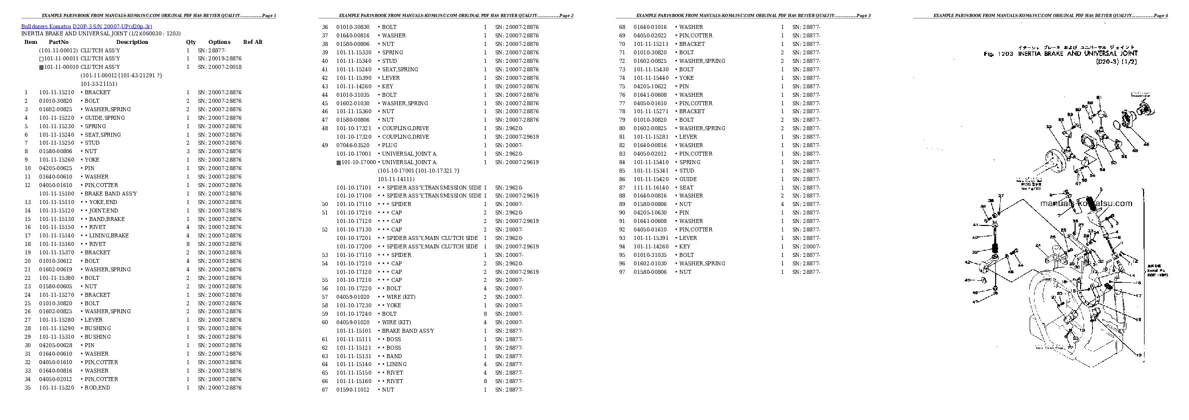 Protected: D20P-3 S/N 20007-UP Partsbook