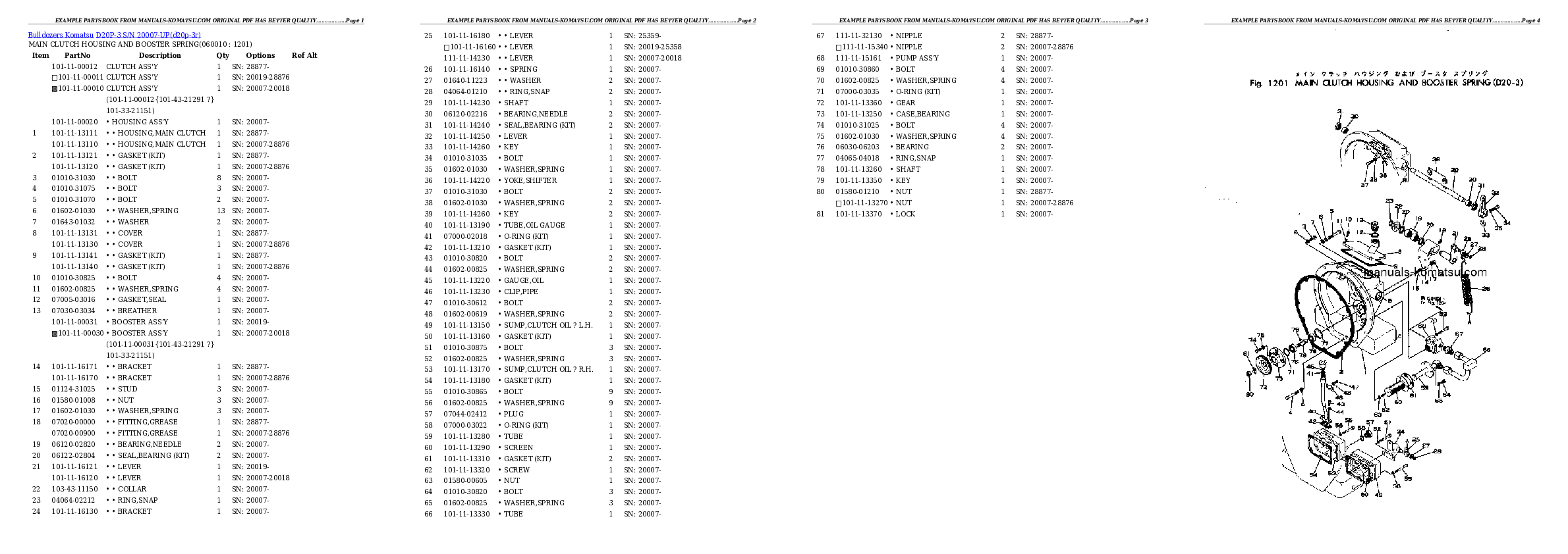Protected: D20P-3 S/N 20007-UP Partsbook