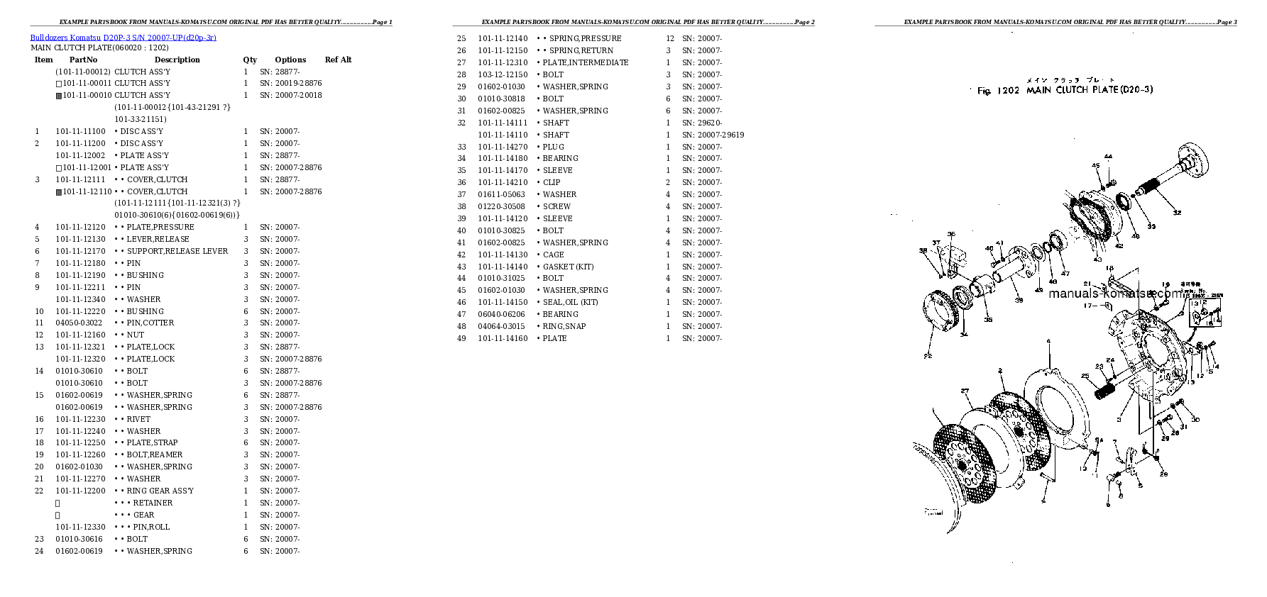 Protected: D20P-3 S/N 20007-UP Partsbook