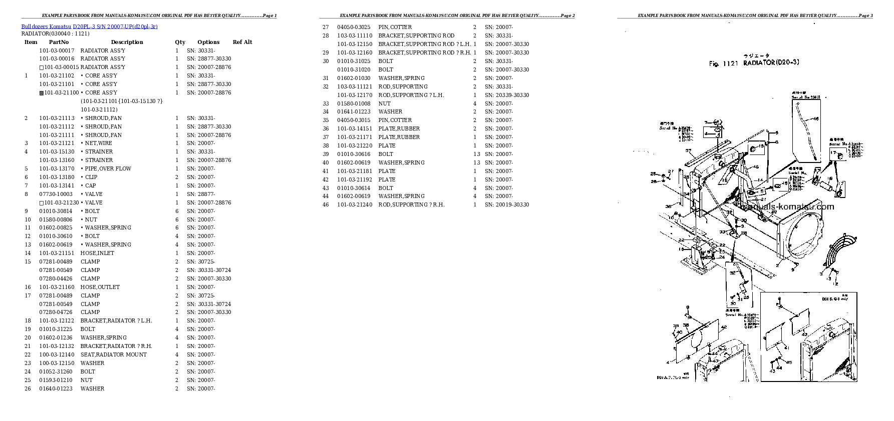 Protected: D20PL-3 S/N 20007-UP Partsbook