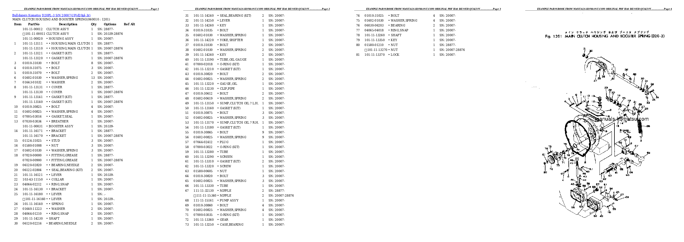 Protected: D20PL-3 S/N 20007-UP Partsbook