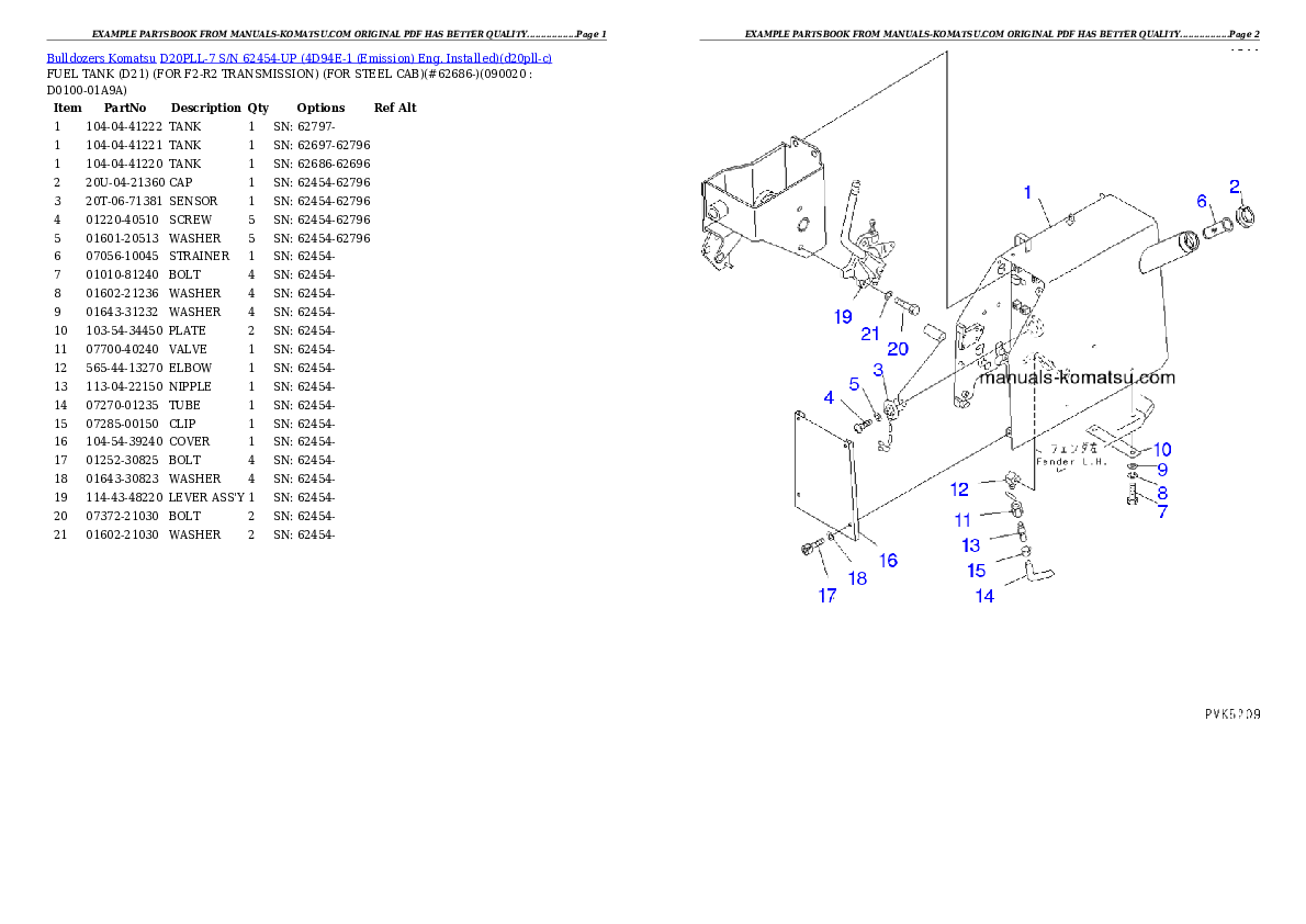 Protected: D20PLL-7 S/N 62454-UP (4D94E-1 (Emission) Eng. Installed) Partsbook